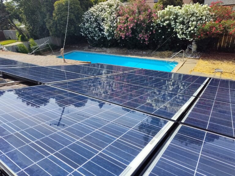 after picture of clean solar panels