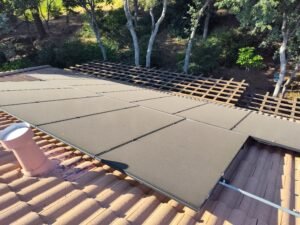 Residential solar cleaning - before picture
