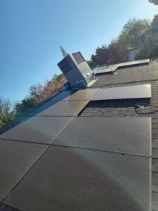 dirty roof mounted panels