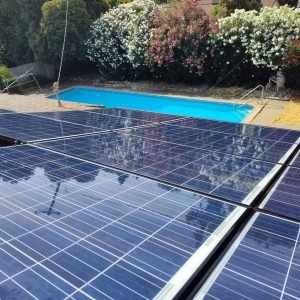 after picture of clean solar panels