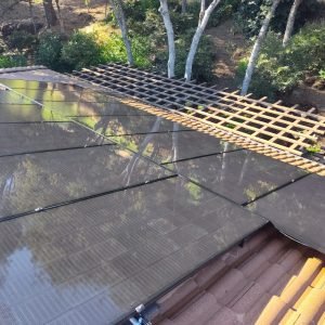 after picture of severely dusty solar panels